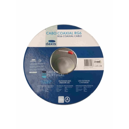 Daxis White Coaxial Cable RG6 ITED