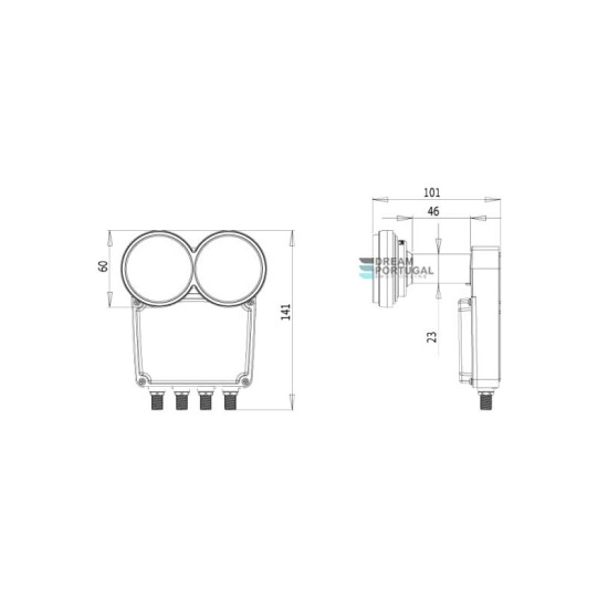 Inverto Quad Monoblock 23mm LNB 4.3° 80cm