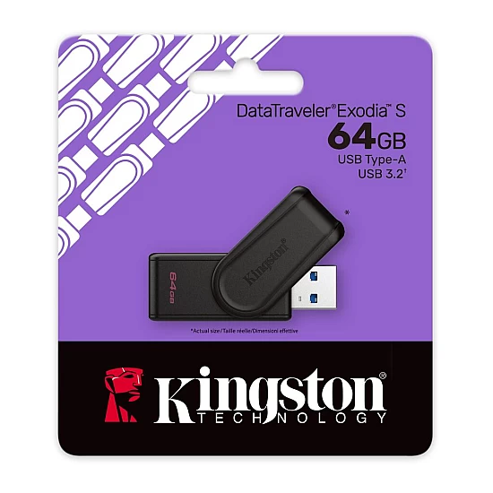 Kingston DataTraveler Exodia S 64GB USB 3.2 Flash Drive