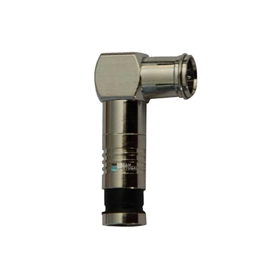 Ficha F Rápida Compressão RG6 Curva Ficha F Rápida Compressão RG6 Curva